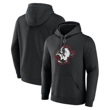 Buffalo Sabres Alternate Logo Pullover Hoodie - Black - Front View