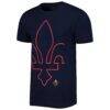 New Orleans Pelicans Stadium Essentials Unisex Element Logo Pop T-Shirt - Navy - Side View