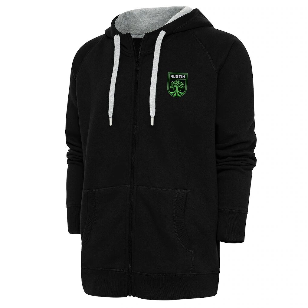 Austin FC Antigua Logo Victory Full-Zip Hoodie