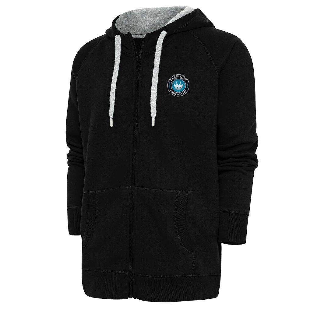 Charlotte FC Antigua Logo Victory Full-Zip Hoodie
