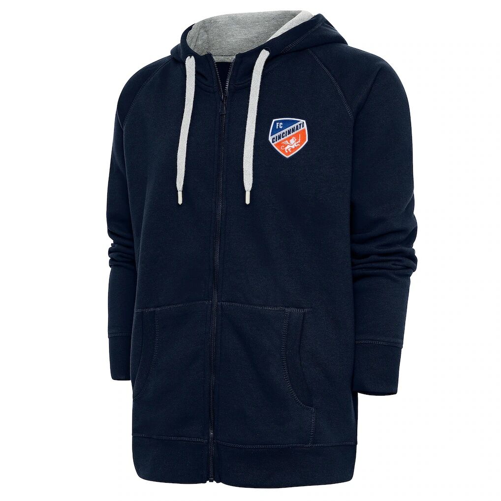 FC Cincinnati Antigua Logo Victory Full-Zip Hoodie