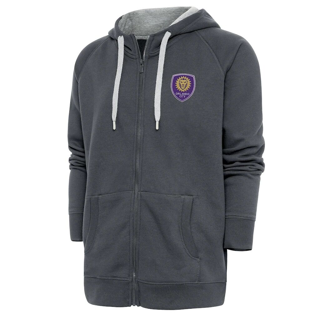 Orlando City SC Antigua Logo Victory Full-Zip Hoodie