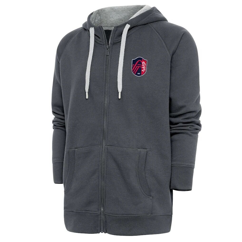 St. Louis City SC Antigua Logo Victory Full-Zip Hoodie