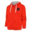 Houston Dynamo FC Antigua Women's Logo Victory Full-Zip Hoodie - Orange - Front View