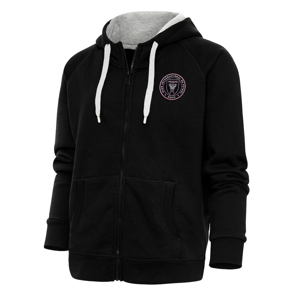 Inter Miami CF Antigua Women's Logo Victory Full-Zip Hoodie