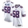 Matt Milano Buffalo Bills Nike Away Game Player Jersey - White - Front View