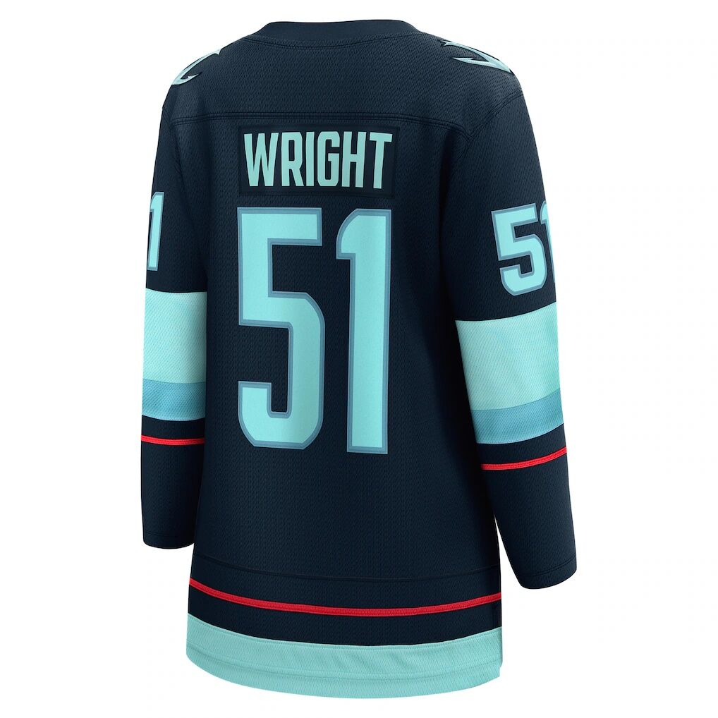 Shane Wright Seattle Kraken Fashion7 Women's Home Breakaway Jersey - Deep Sea Blue