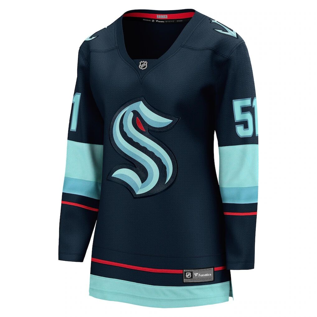 Shane Wright Seattle Kraken Fashion7 Women's Home Breakaway Jersey - Deep Sea Blue