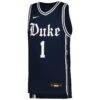 #1 Duke Blue Devils Nike Youth Icon Replica Basketball Jersey - Navy - Side View