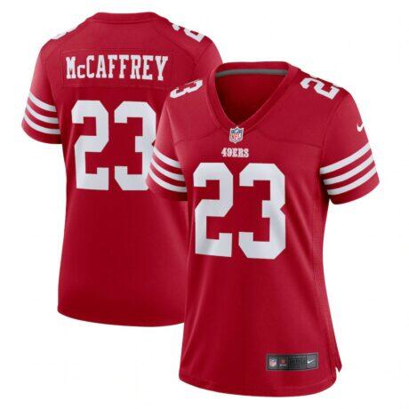Christian McCaffrey San Francisco 49ers Nike Women's Player Jersey - Scarlet - Front View