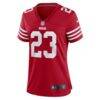 Christian McCaffrey San Francisco 49ers Nike Women's Player Jersey - Scarlet - Side View