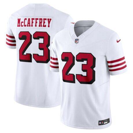 Christian McCaffrey San Francisco 49ers Nike Vapor F.U.S.E. Limited 2nd Alternate Jersey - White - Front View