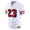 Christian McCaffrey San Francisco 49ers Nike Vapor F.U.S.E. Limited 2nd Alternate Jersey - White - Side View