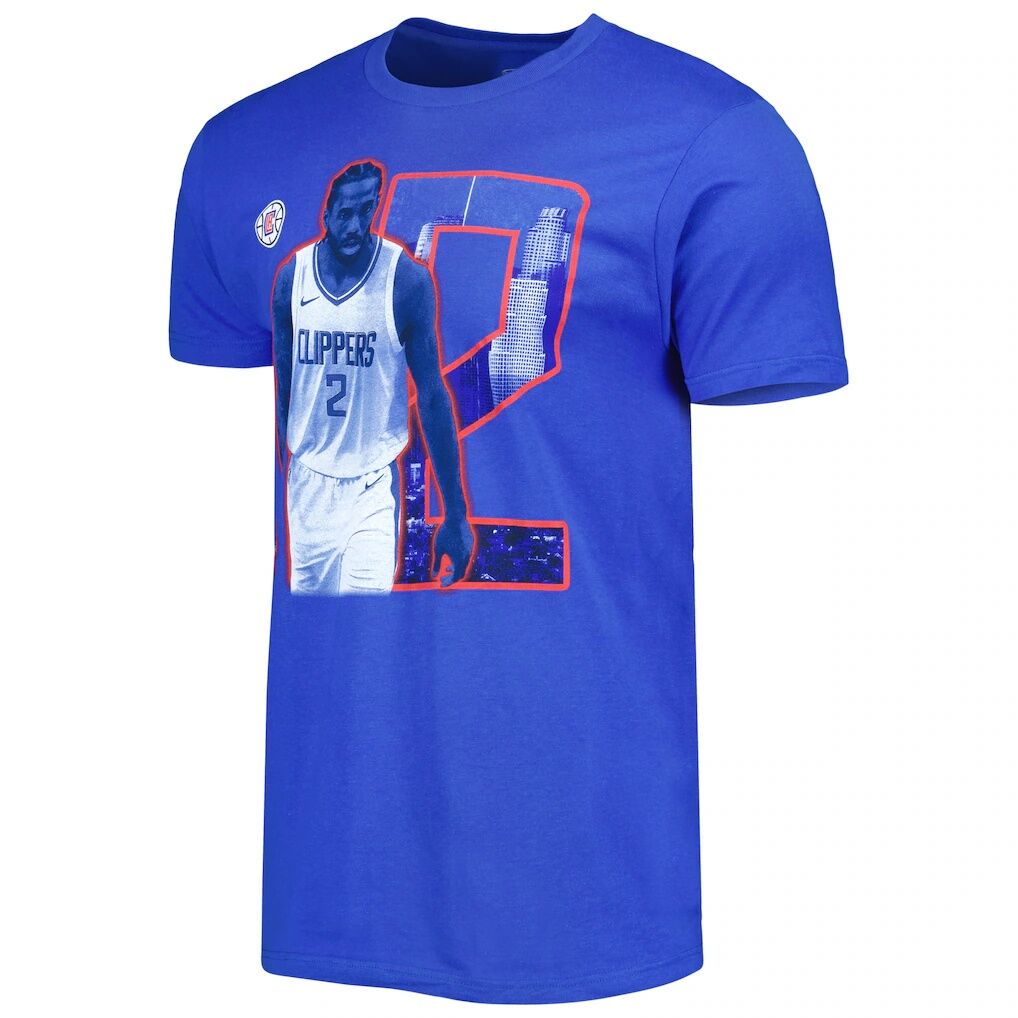 Kawhi Leonard LA Clippers Stadium Essentials Unisex Player Skyline T-Shirt - Royal