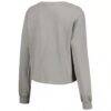 San Jose Earthquakes The Wild Collective Women's Cropped Long Sleeve T-Shirt - Gray - Detail View