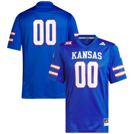 #00 Kansas Jayhawks adidas Premier Football Jersey - - Front View