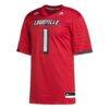 #1 Louisville Cardinals adidas Premier Football Jersey - Cardinal - Side View