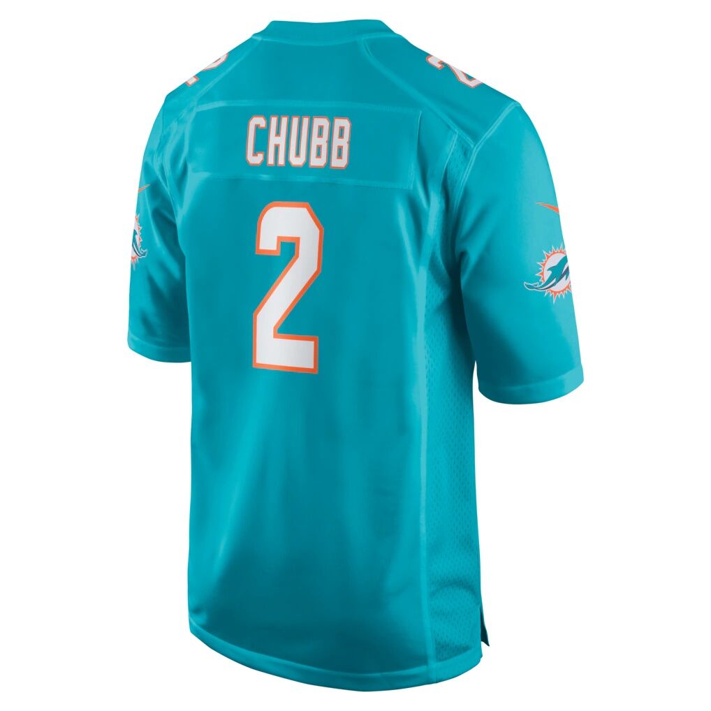 Bradley Chubb Miami Dolphins Nike Game Player Jersey - Aqua