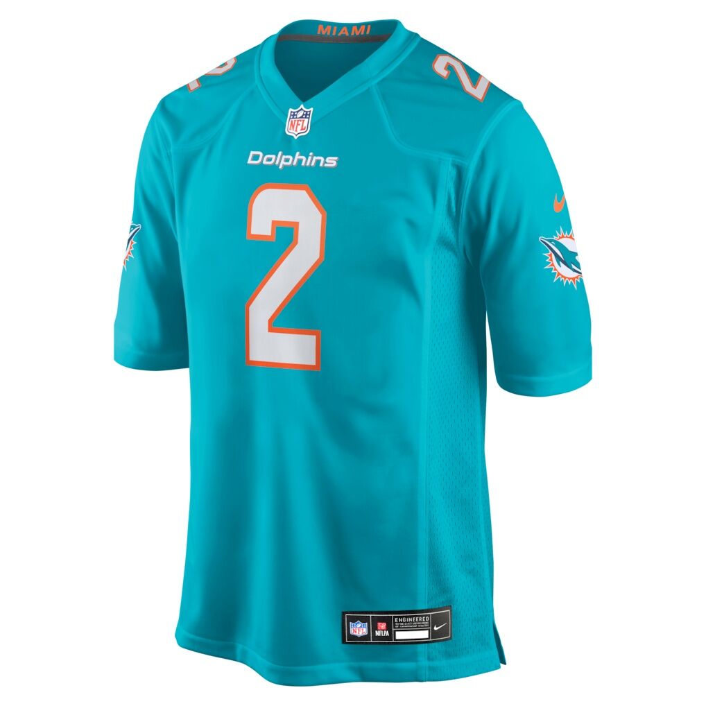 Bradley Chubb Miami Dolphins Nike Game Player Jersey - Aqua