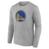 Golden State Warriors Primary Team Logo Long Sleeve T-Shirt - Heather Gray - Side View