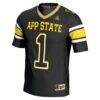 #1 Appalachian State Mountaineers GameDay Greats Youth Endzone Football Jersey - Black - Side View