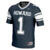 #1 Howard Bison GameDay Greats Youth Endzone Football Jersey - Navy - Side View
