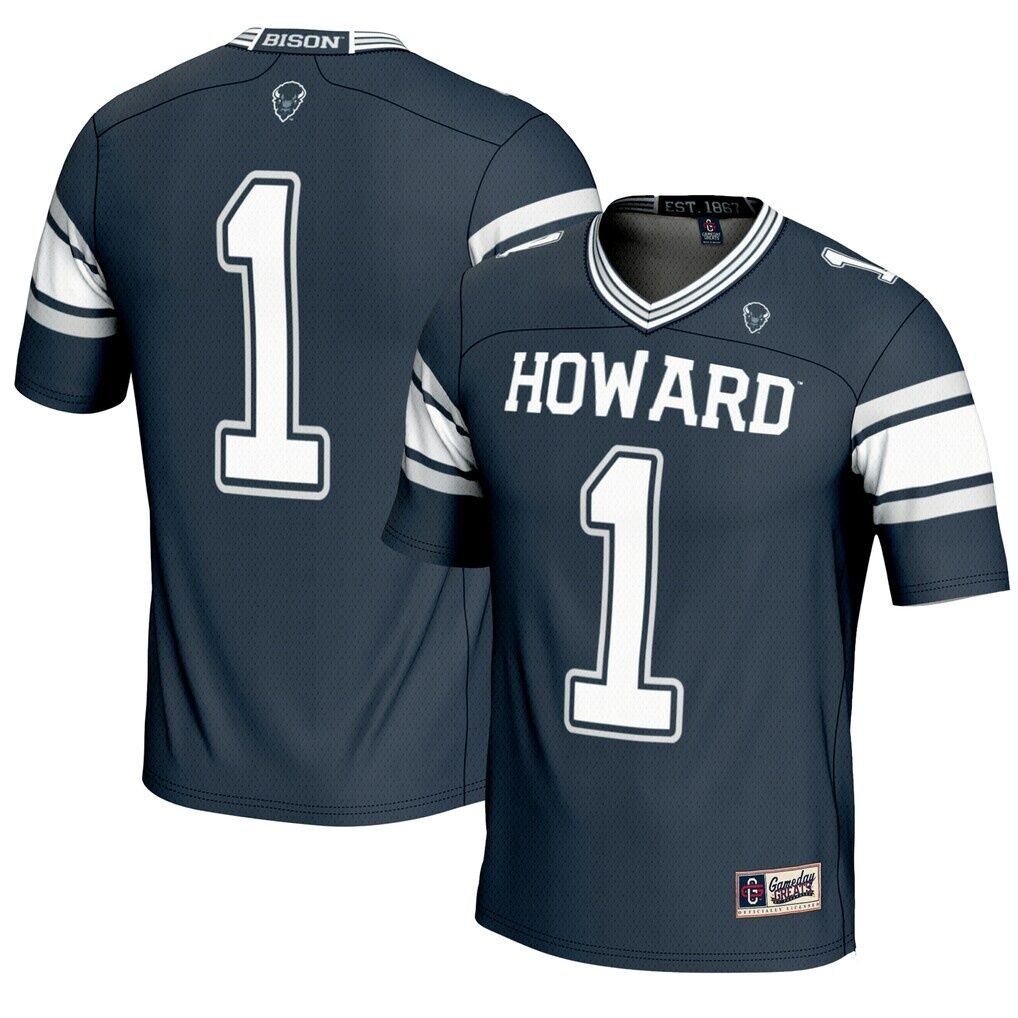 #1 Howard Bison GameDay Greats Endzone Football Jersey