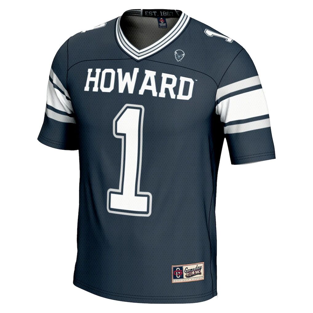 #1 Howard Bison GameDay Greats Endzone Football Jersey