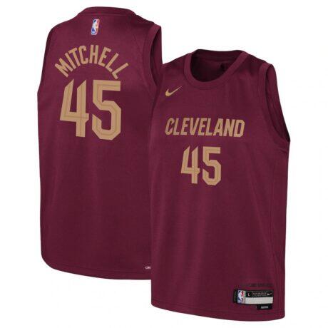 Donovan Mitchell Cleveland Cavaliers Nike Youth Swingman Jersey - Icon Edition - - Front View