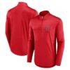Los Angeles Angels Fashion7 Quarterback Quarter-Zip Top - Red - Front View