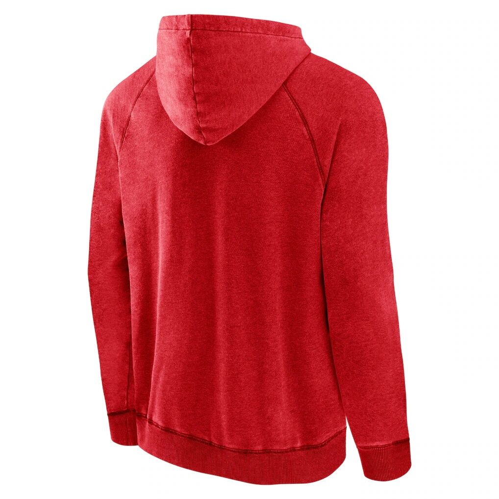 LA Clippers Fashion7 Foul Trouble Snow Wash Raglan Pullover Hoodie – Heather Red