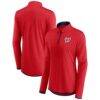Washington Nationals Fashion7 Women's Corner Quarter-Zip Top - Red - Front View