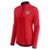Washington Nationals Fashion7 Women's Corner Quarter-Zip Top - Red - Side View