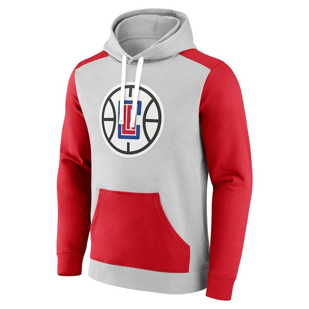 LA Clippers Fashion7 Arctic Colorblock Pullover Hoodie – Gray/Red