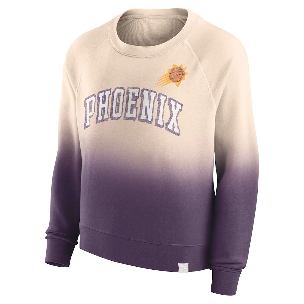 Phoenix Suns Fashion7 Women's Lounge Arch Raglan Pullover Sweatshirt - Tan/Purple