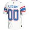 Kansas Jayhawks GameDay Greats Youth NIL Pick-A-Player Football Jersey - White - Detail View