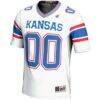 Kansas Jayhawks GameDay Greats Youth NIL Pick-A-Player Football Jersey - White - Side View
