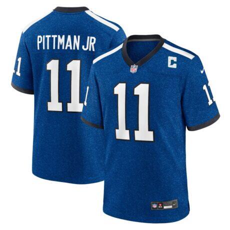 Indiana Nights Michael Pittman Jr. Indianapolis Colts Nike Alternate Game Jersey - Blue - Front View
