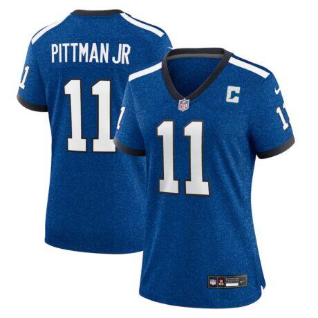 Michael Pittman Jr. Indianapolis Colts Nike Women's Indiana Nights Alternate Game Jersey - - Front View