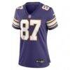 T.J. Hockenson Minnesota Vikings Nike Women's Player Jersey - Purple - Side View