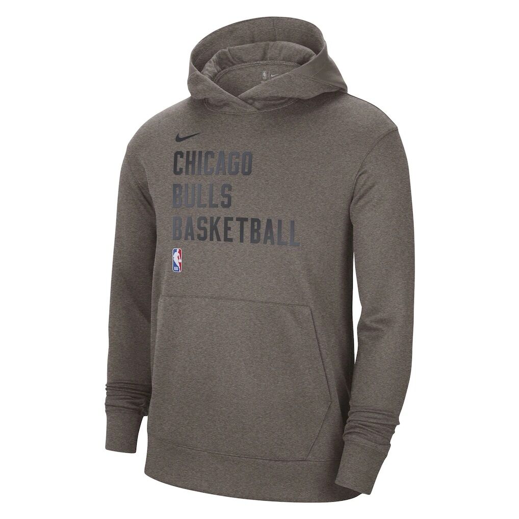Chicago Bulls Nike Unisex 2023/24 Performance Spotlight On-Court Practice Pullover Hoodie – Olive