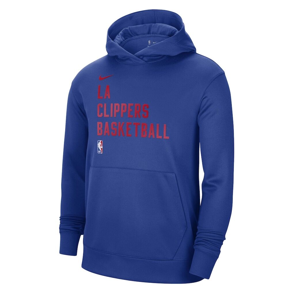 LA Clippers Nike Unisex 2023/24 Performance Spotlight On-Court Practice Pullover Hoodie