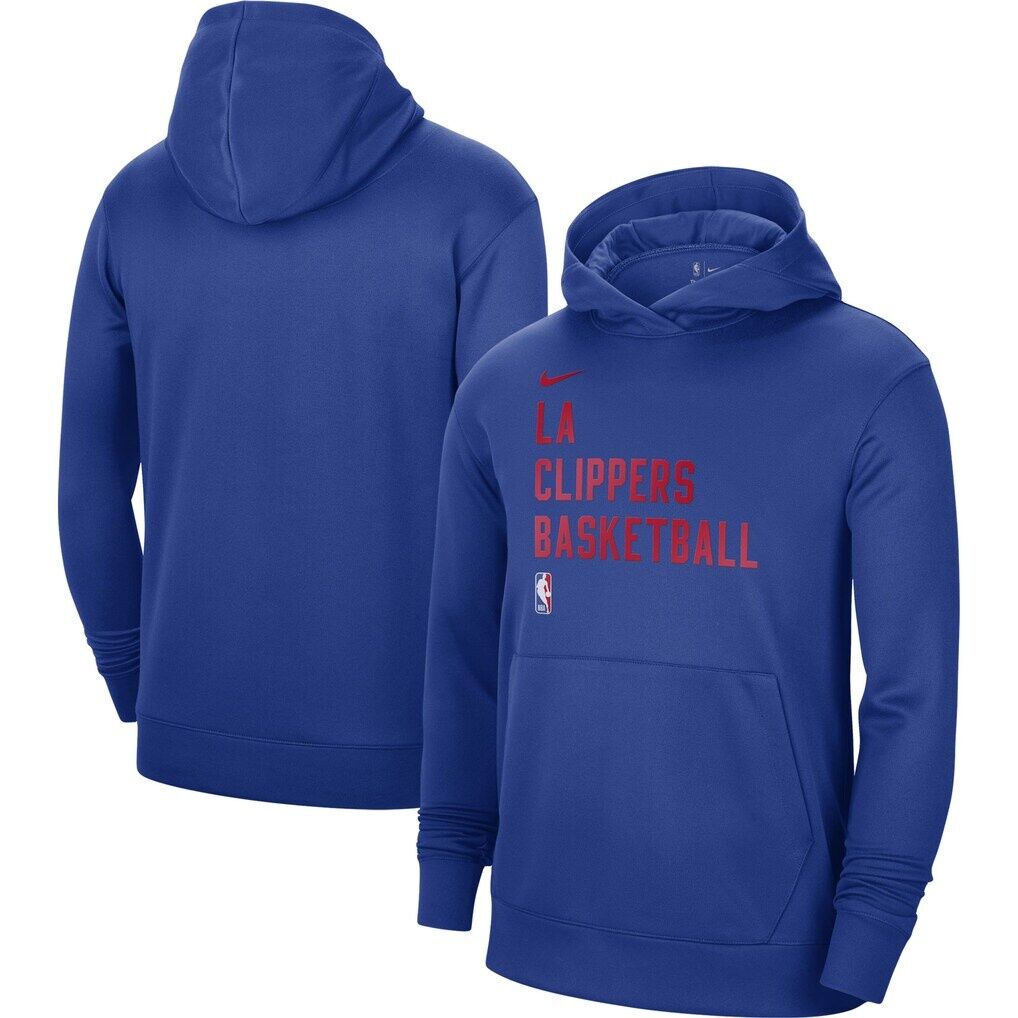 LA Clippers Nike Unisex 2023/24 Performance Spotlight On-Court Practice Pullover Hoodie