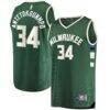Giannis Antetokounmpo Milwaukee Bucks Fashion7 Big & Tall Fast Break Player Jersey - Hunter Green - - Front View