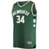 Giannis Antetokounmpo Milwaukee Bucks Fashion7 Big & Tall Fast Break Player Jersey - Hunter Green - - Side View