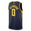 Tyrese Haliburton Indiana Pacers Nike Unisex Swingman Jersey - Navy - Detail View