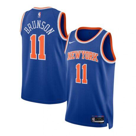 Jalen Brunson New York Knicks Nike Unisex Swingman Jersey - Blue - Front View