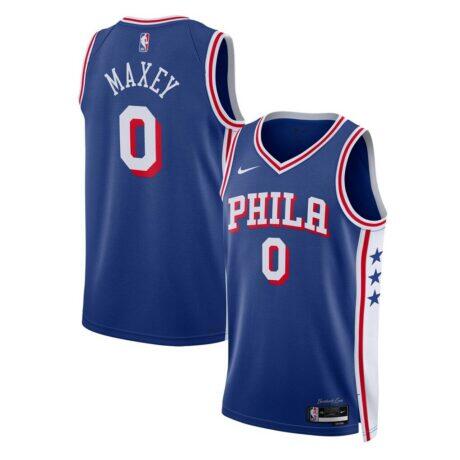 Tyrese Maxey Philadelphia 76ers Nike Unisex Swingman Jersey - Icon Edition - - Front View