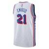 Joel Embiid Philadelphia 76ers Nike Unisex Swingman Jersey - White - Detail View