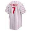 Trea Turner Philadelphia Phillies Nike Home Replica Player Jersey - White - Detail View